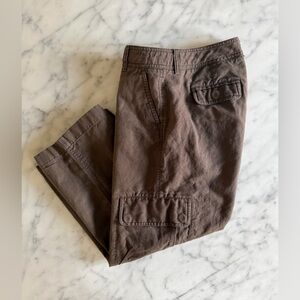 J. Crew Cotton / Linen Cargo Crop Pant - Women’s Size 10 “City Fit”